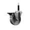 Service Caster 4'' Semi Steel Swivel 3/4'' Expanding Stem Caster with Brake SCC-EX20S414-SSS-PLB-34 - alternate 1